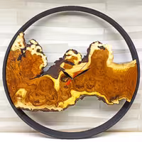 ساعت دیواری چوبی طرح روستیک