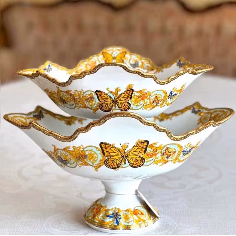 کشکول لمونژ پروانه رنگ آبی سایز بزرگ (پس کرایه)