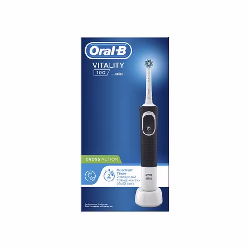 مسواک برقی اورال بی ویتالیتی d100 مدل cross action مشکی