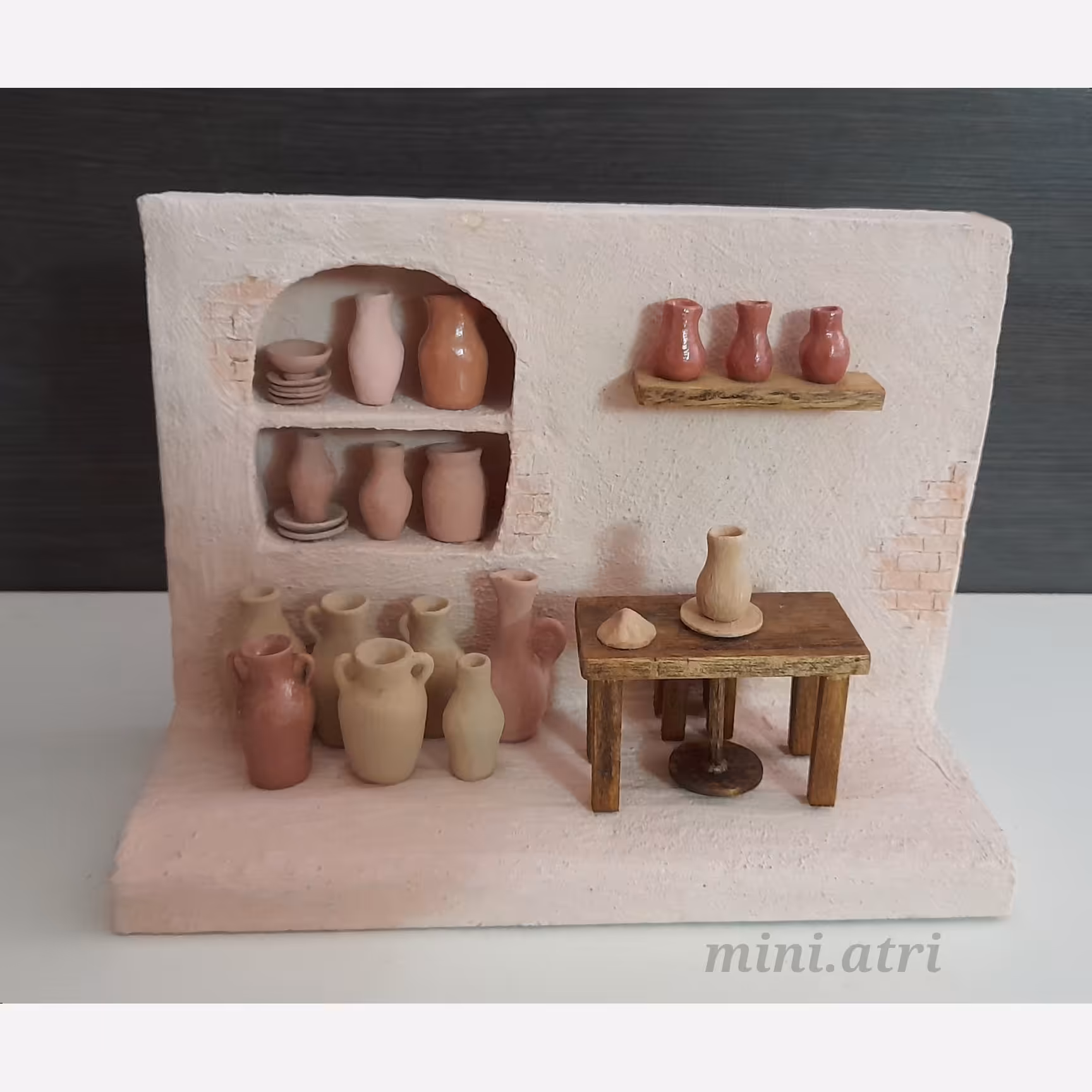 ماکت کارگاه سفالگری( دکوری مینیاتوری )