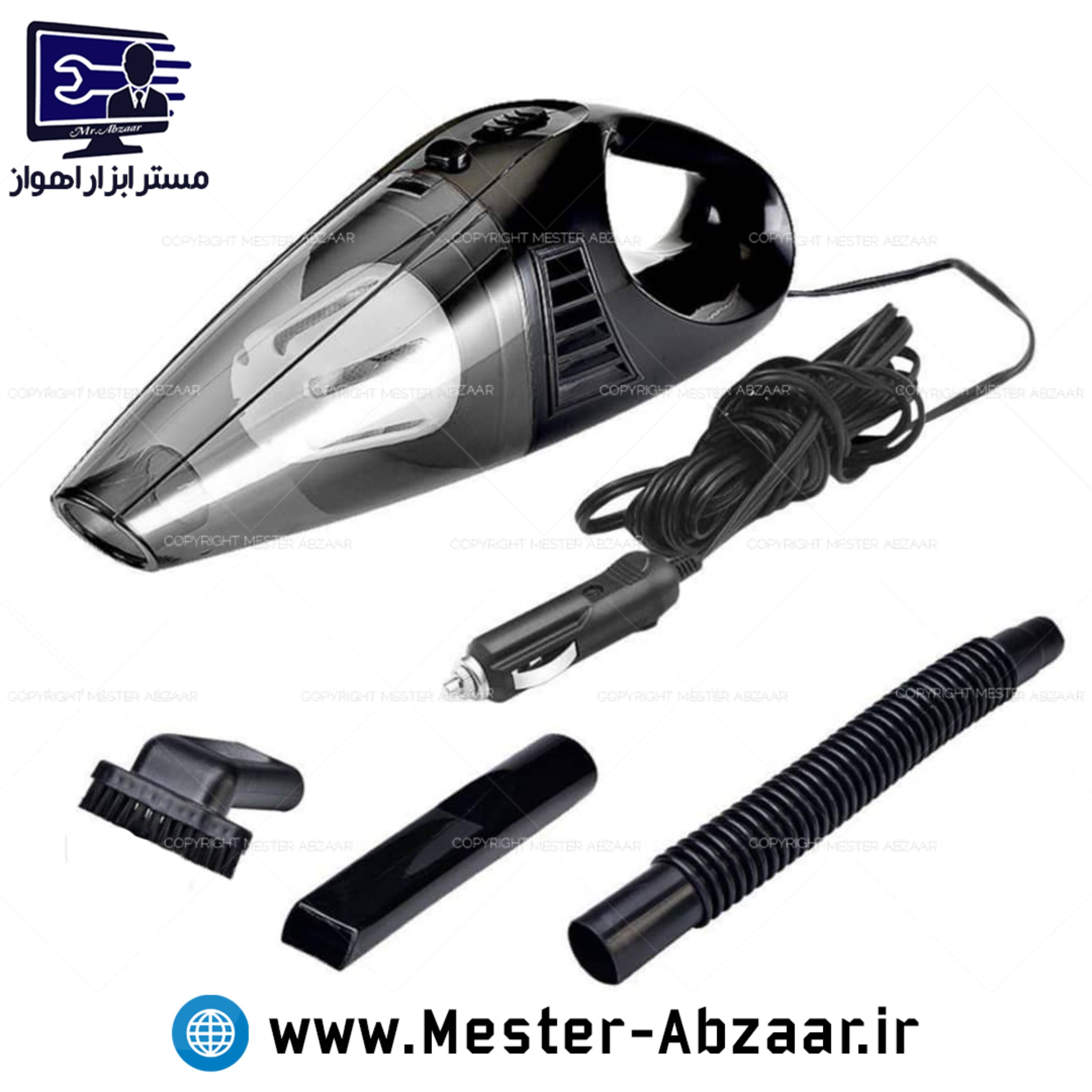 جاروبرقی فندکی جارو خودرو مدل 120 CAR ClEANER