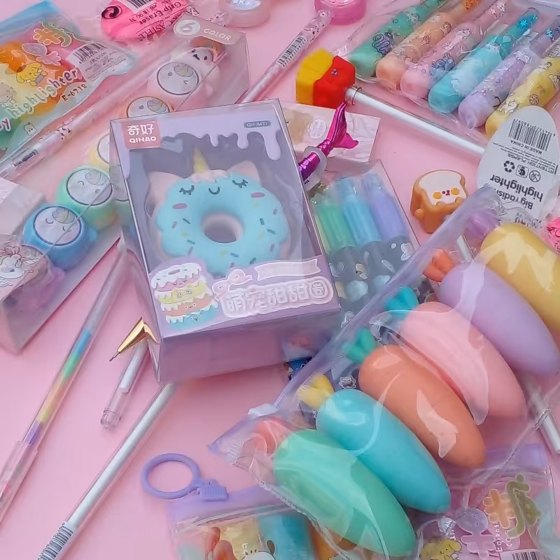 پاک کن QIHAO طرح دونات سایز بزرگ مدل یونیکورن