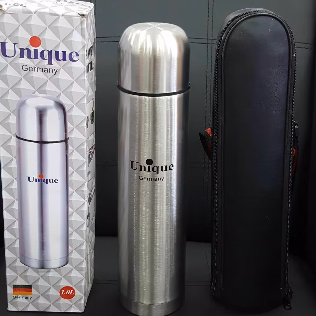 فلاسک یک لیتری یونیک ساخت کشور چین دارای کاور  جهت استفاده انواع چای ودمنوش وانواع قهوه کیفیت عالی و ماندگاری تا10ساعت