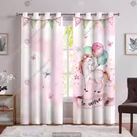 پرده دخترانه طرح یونیکورن PK-6622
