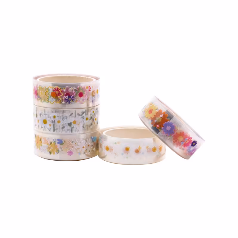 چسب طرحدار مدل شکوفه های بهاری بسته 5 عددی 