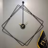 ساعت دیواری فلزی مشکی تولیکا