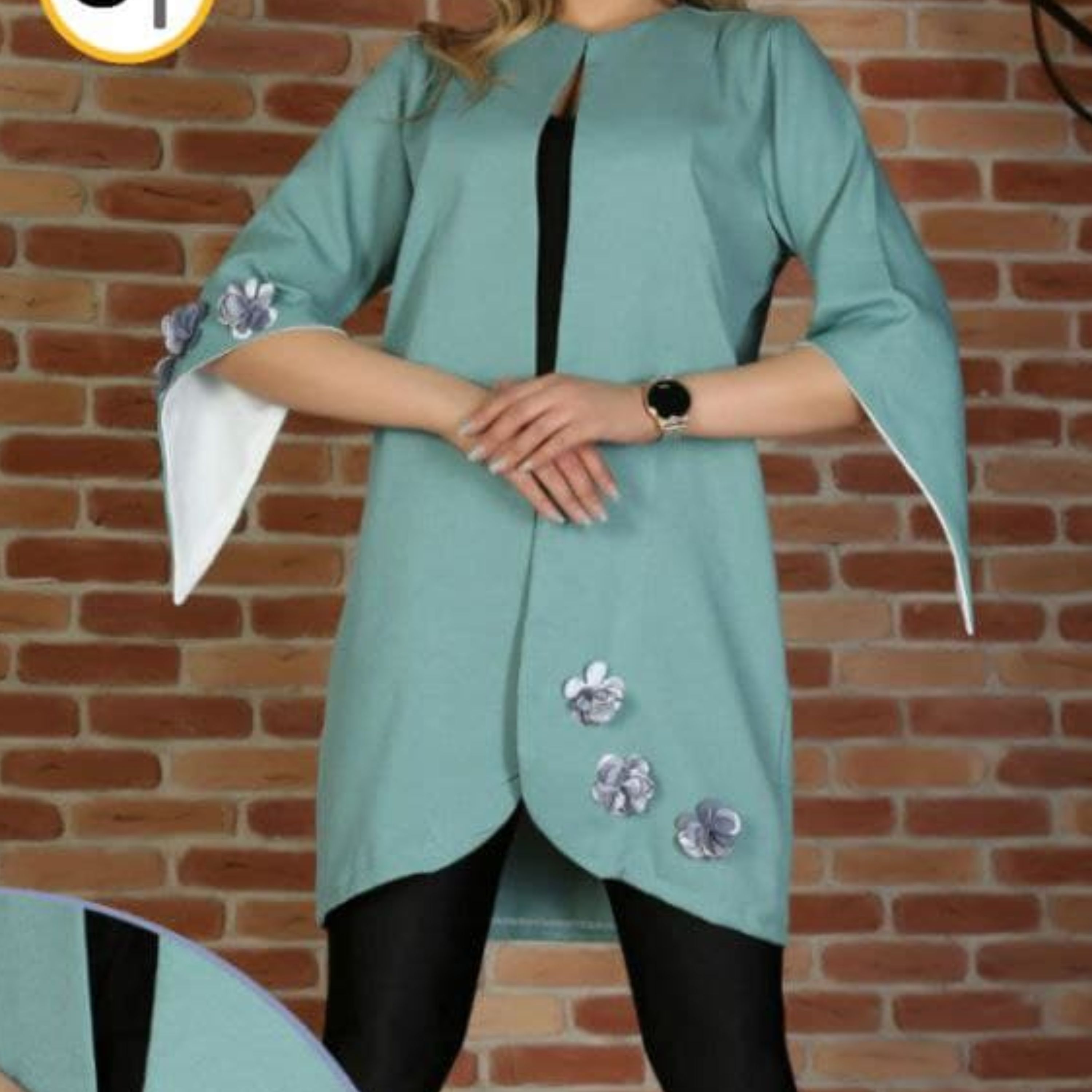 مانتو عیدانه کرپ اسکاجی