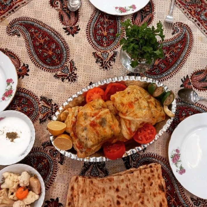 سفره ورومیزی قلمکاری سنتی 4نفره