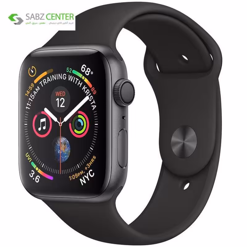 ساعت هوشمند اپل Apple Watch 4 Space Gray Aluminum Case with Black Sport Band 40mm