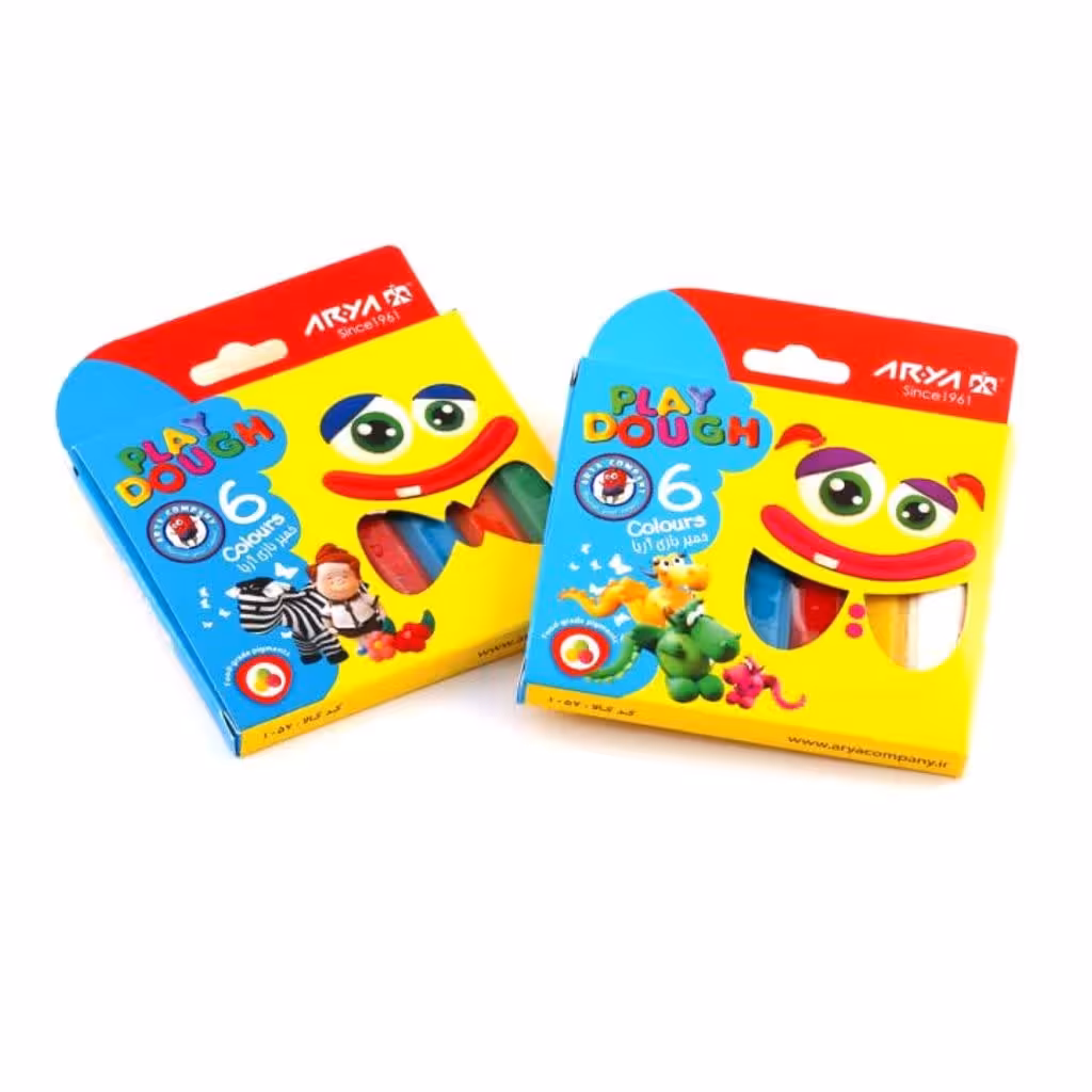 خمیر بازی 6 رنگ آریا