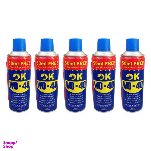 اسپری روان کننده اوکی مدل دبلیو دی فورتی حجم 450 میلی لیتر بسته 5 عددی