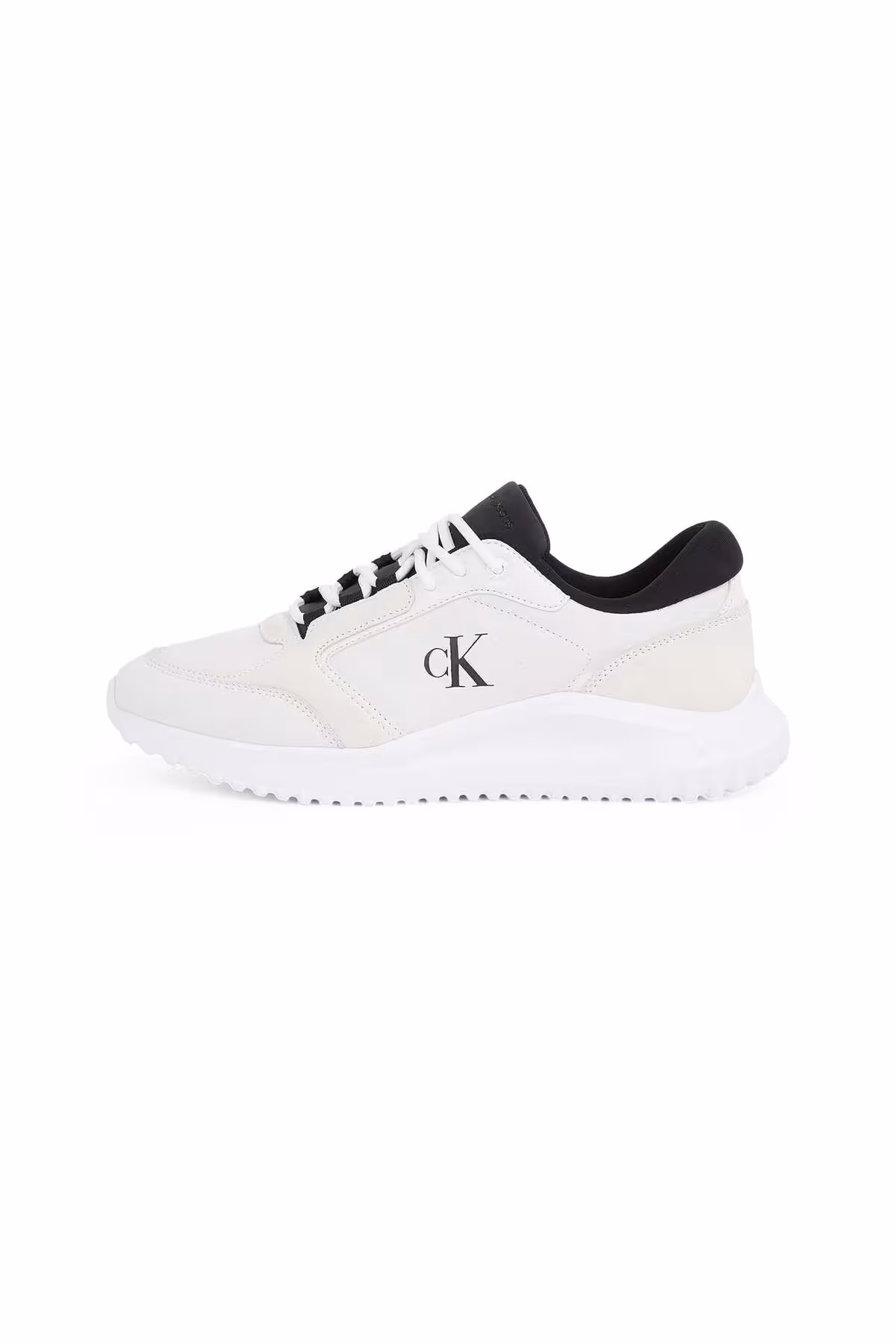 اسنیکر سفید مردانه چرمی خط روزمره لباس کفش 0LF Calvin Klein