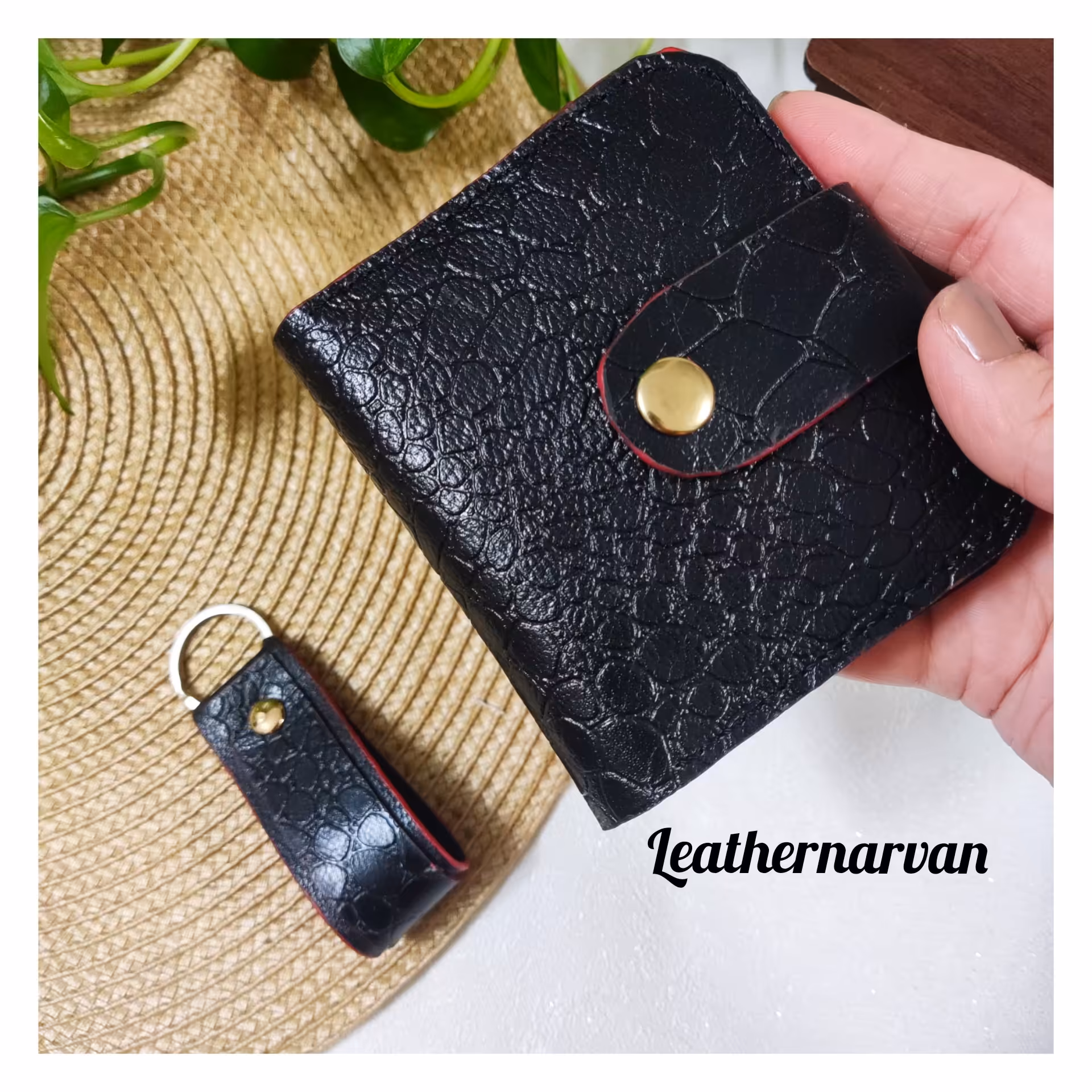 جاکارتی  و جاکلیدی چرم طبیعی