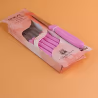 چاقوی میوه خوری استیل اره ای دسته پلاستیکی محکم  صورتی در بسته های 6 تایی کد 1330