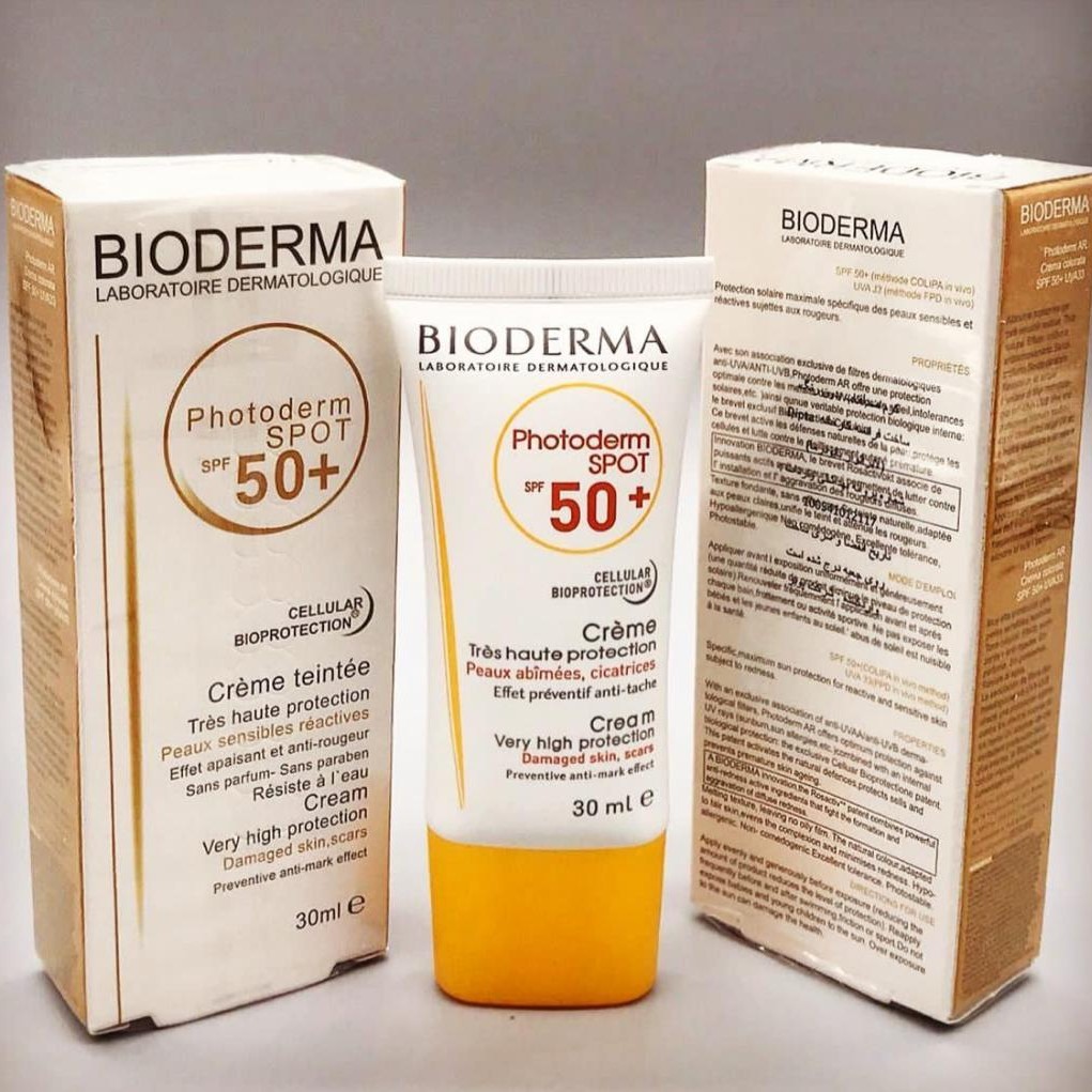 کرم ضد افتاب بایودرما اسپات 50spf