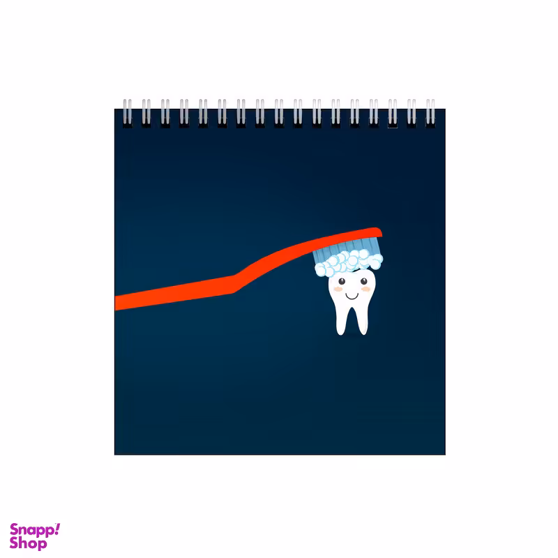 دفتر طراحی 60 برگ طرح مسواک و دندان کد 0743573