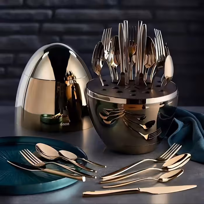 ست قاشق ، چنگال و کارد تخم مرغی محصول ترکیه