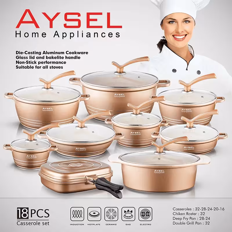 سرویس پخت و پز آیسل 18 پارچه مدل آیدا