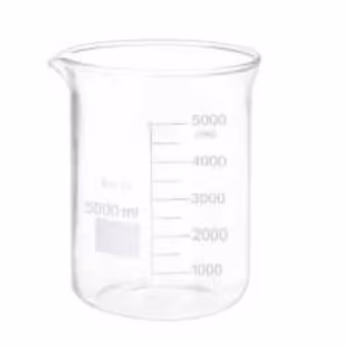 بشر شیشه ای 5 لیتری قابل گرما پیرکس آزمایشگاهی 