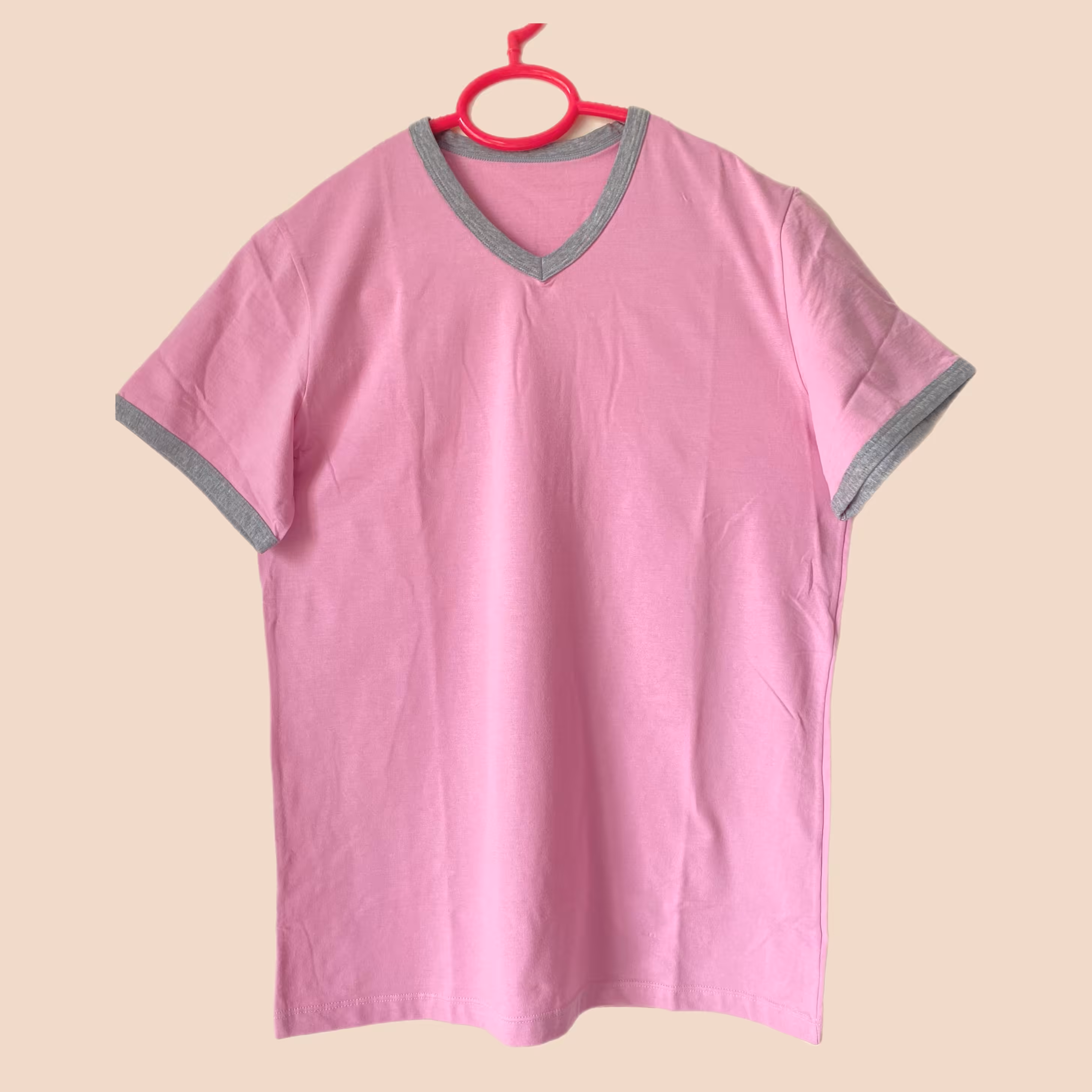 تیشرت راحتی صورتی طوسی (فری سایز)