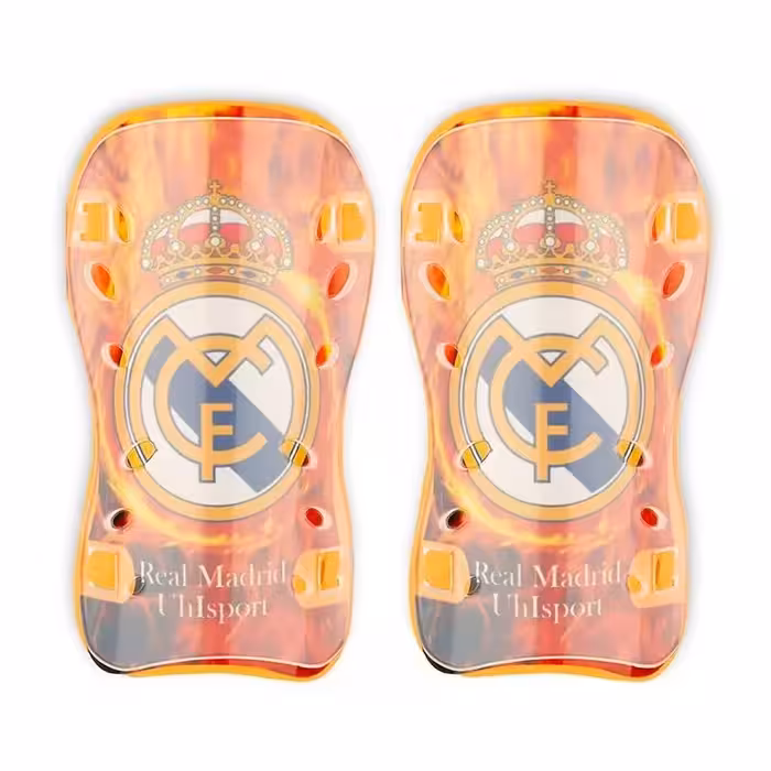 قلمبند ساق پا فوتبال جوانان شین گارد01 طرح رئال مادرید | زرد/قرمز
