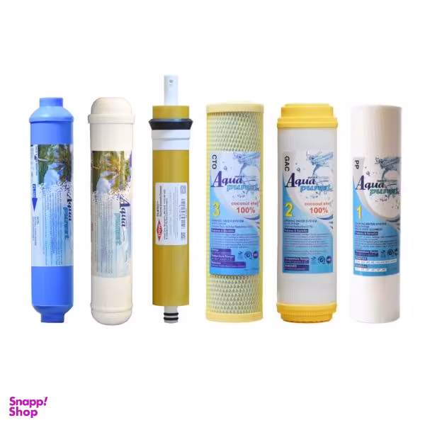 فیلتر دستگاه تصفیه آب آکوا پیورست مدل ALKALINE DOW 06 بسته 5 عددی + فیلتر فیلمتک مدل 75G