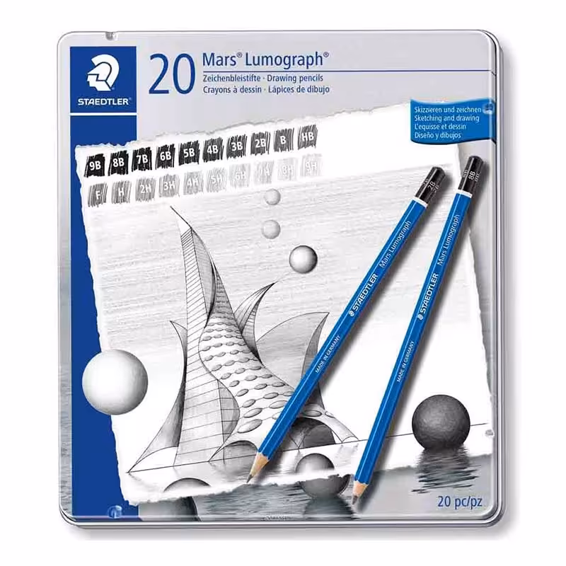 خرید مداد طراحی استدلر Mars Lumograph 100 G20 بسته 20 عددی