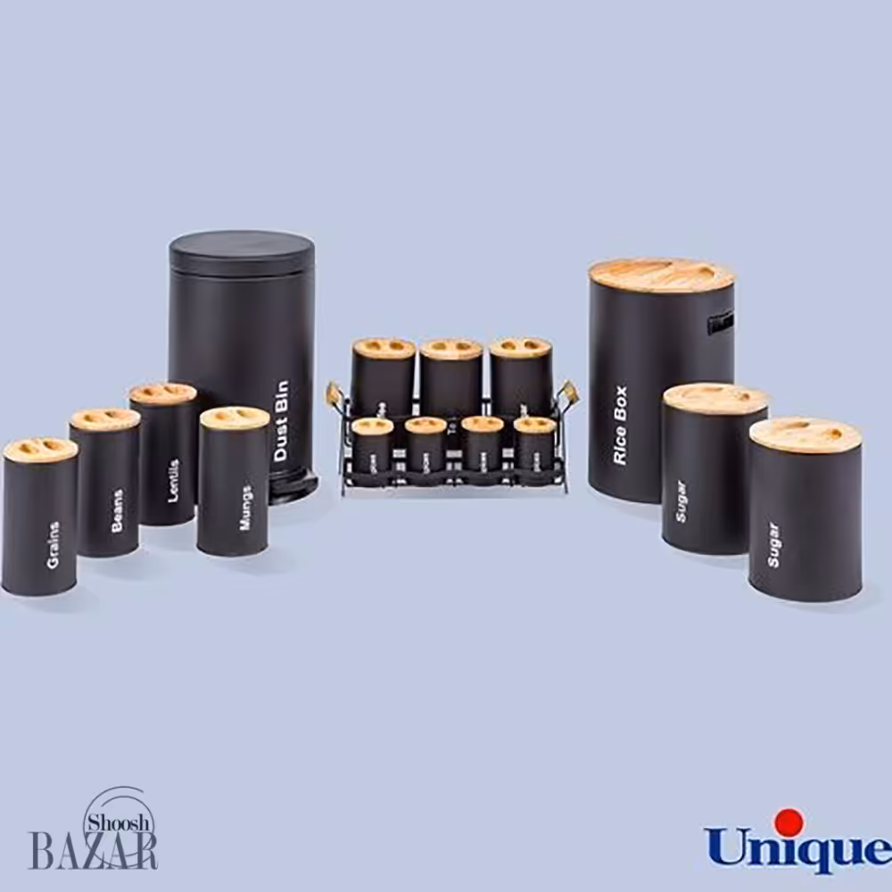 سرویس 16 پارچه مشکی سنباده ای یونیک کد 8005