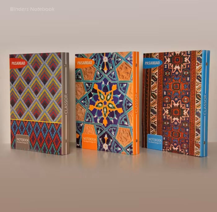 دفتر کلاسوری 26 حلقه طرح سنتی