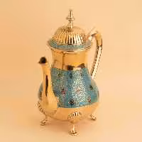 قوری برنجی طرح تاج مدل آمبوس2106-03
