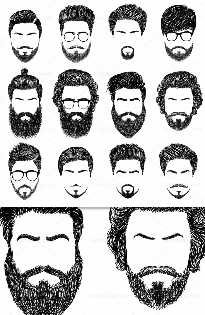 وکتور لوگو آرایشگاه مردانه | گرافیک با طعم تربچه