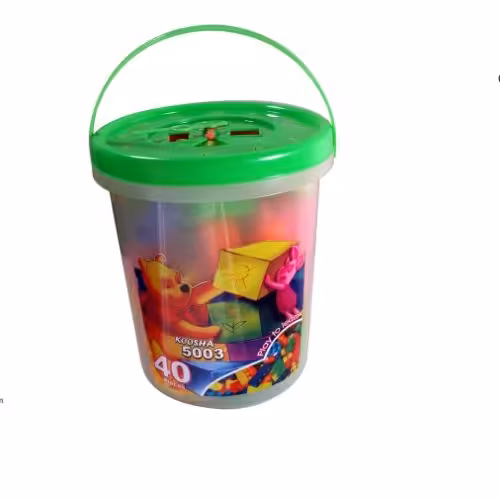 اسباب بازی بلوک ساختنی مدل5003سطلی به همراه ساعت