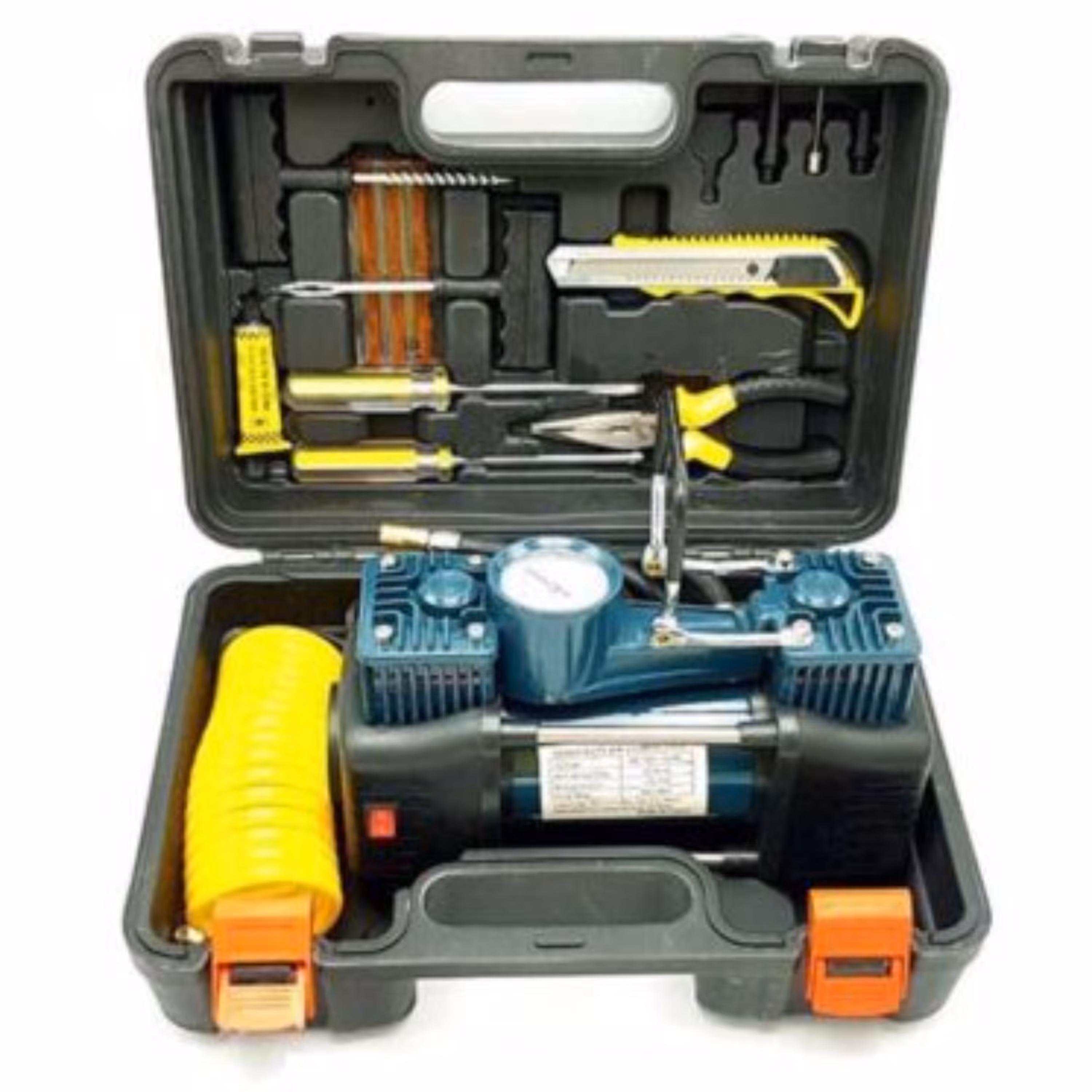 کمپرسور فندکی ماشین دو سیلندر باس با لوازم 