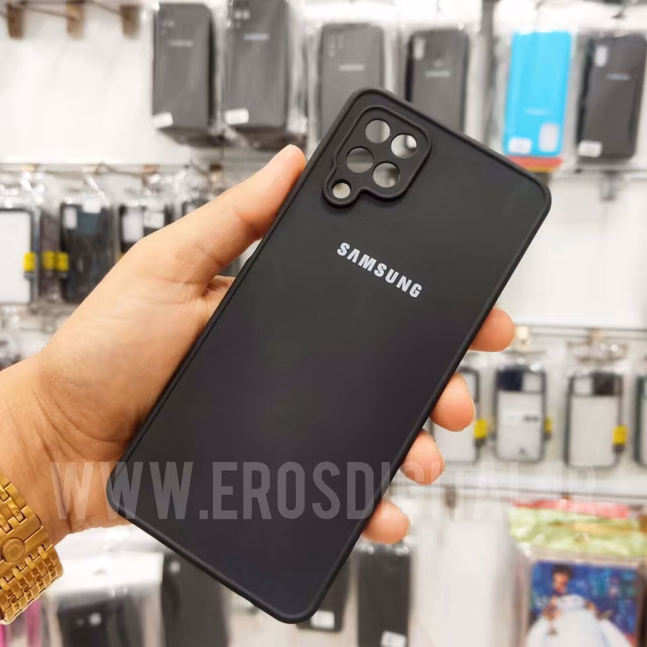 قاب سامسونگ A12 طرح سیلیکونی محافظ لنز دار (TPU) - محافظ لنز دار, مشکی