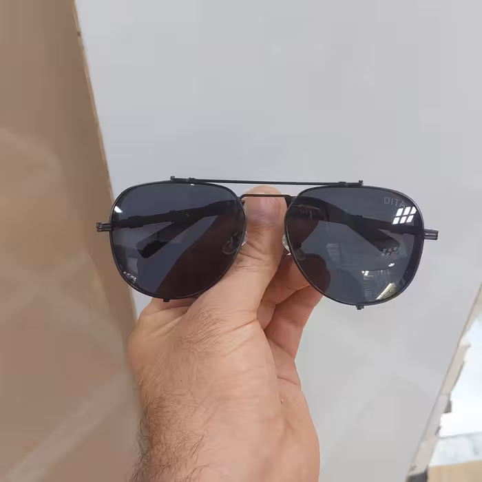 عینک آفتابی مردانه و زنانه  مدل بیضی مارک دیتیا عدسی یووی 400 (رنگ مشکی )