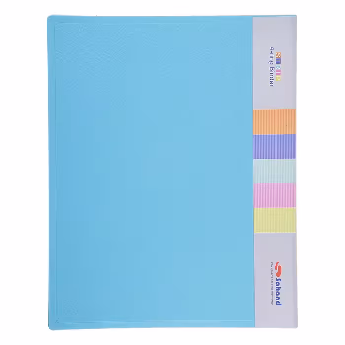 کلاسور 4 حلقه سهند رنگ آبی فیروزه ای