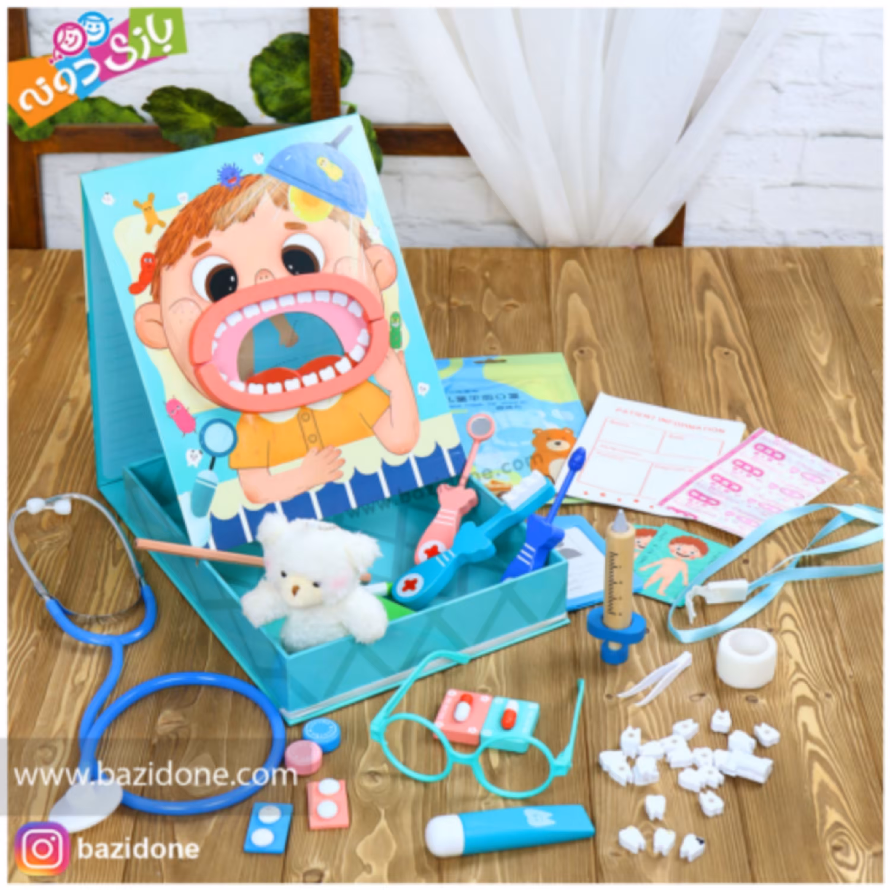 اسباب بازی کیت دندان پزشکی چوبی پسرانه 