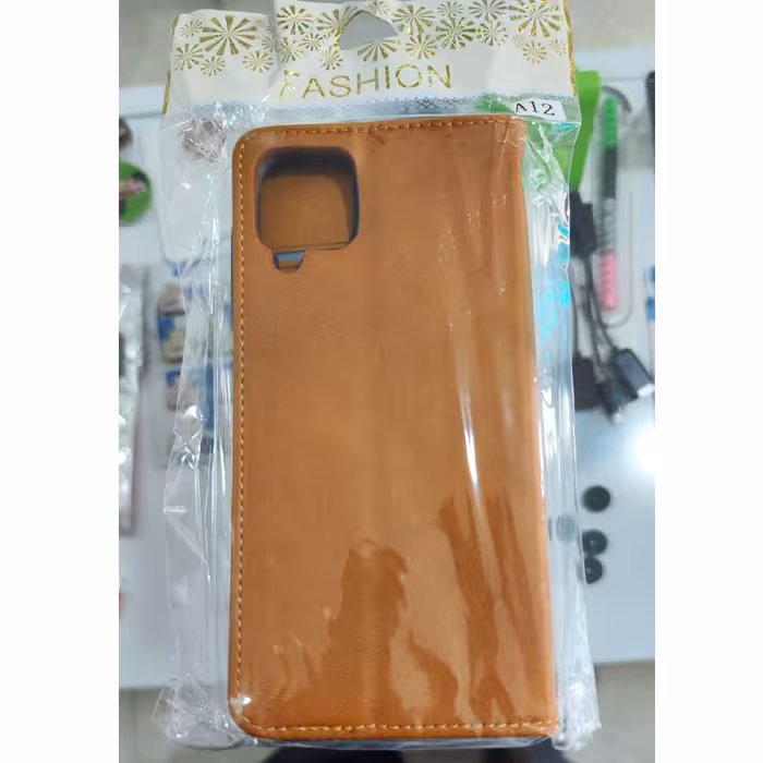 قاب کیفی جا کارت دار  سامسونگ Samsung A12  قهوه ای  