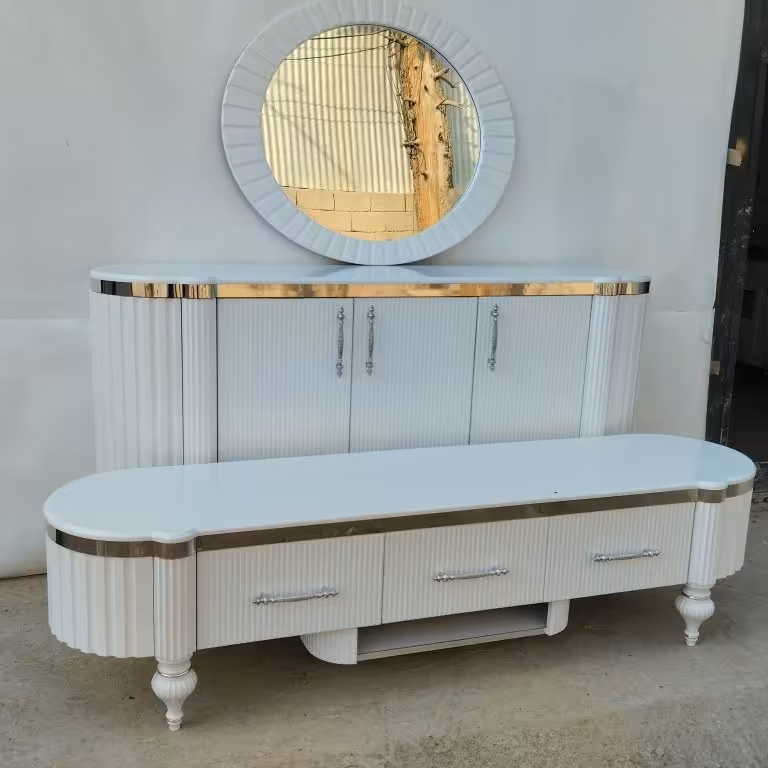 ست کنسول میزتیوی وجاکفشی وجلومبلی عسلی