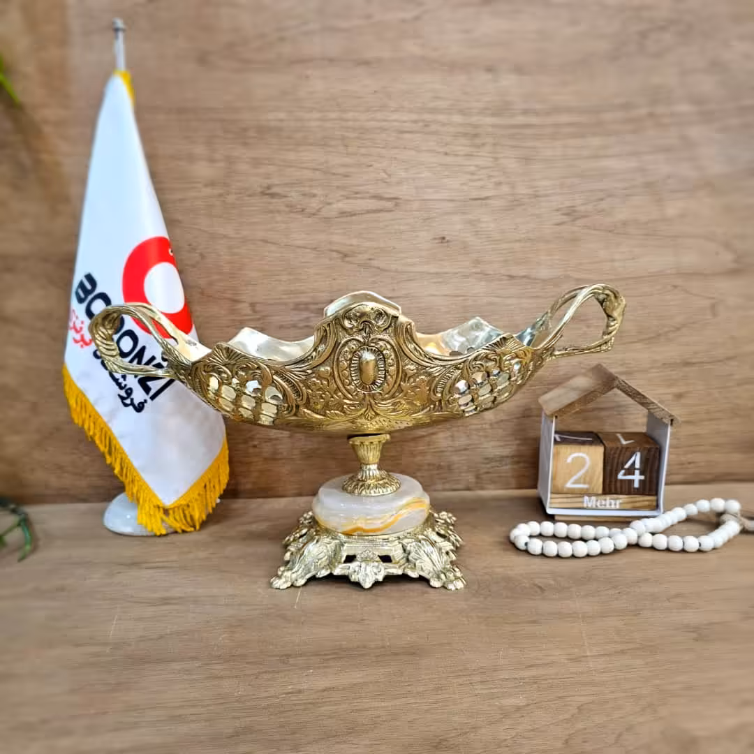 کشکول برنز پایه سنگ مناسب گزخوری و شکلات خوری با کیفیت و ضمانت