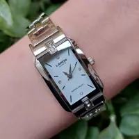 ساعت زنانه استیل نقره ای رنگ صفحه مستطیلی لاروس ساعت ویژن  (ویژه روز مادر)