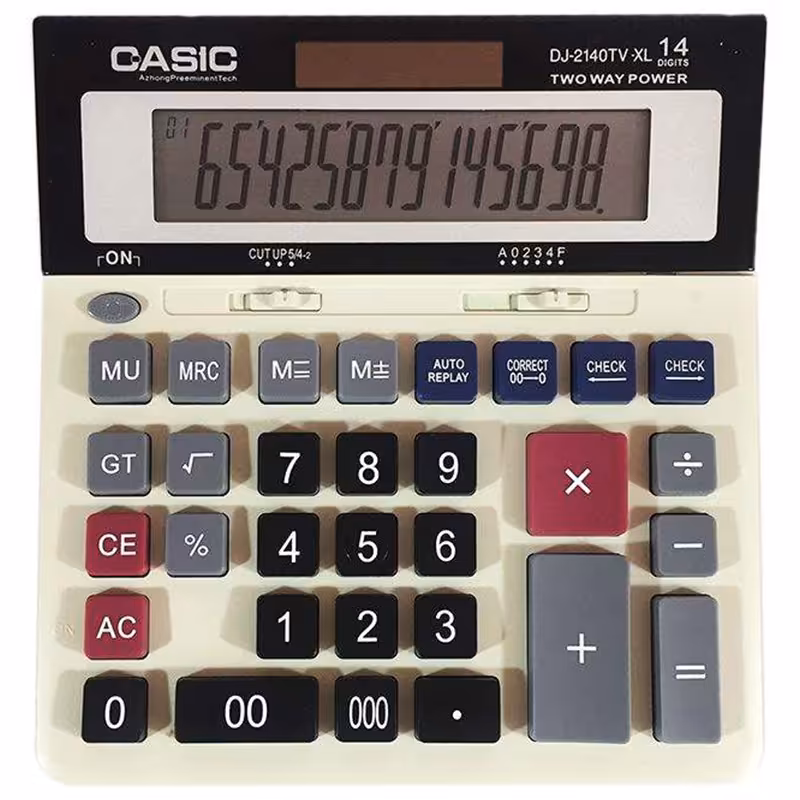 خرید ماشین حساب کاسیک مدل Qasic DJ-2140TV XL