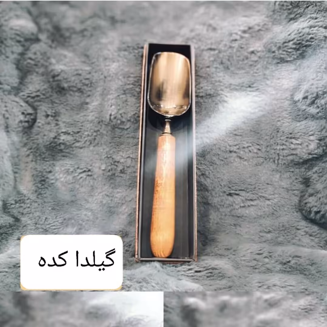 قاشق آجیل  دسته چوبی 