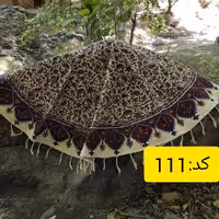 کد 111 رومیزی و جلو مبلی قلمکار  درجه یک  طرح گل بادومی ریز رنگ قرمز کلاسیک قطر یک در یک 184000تومن