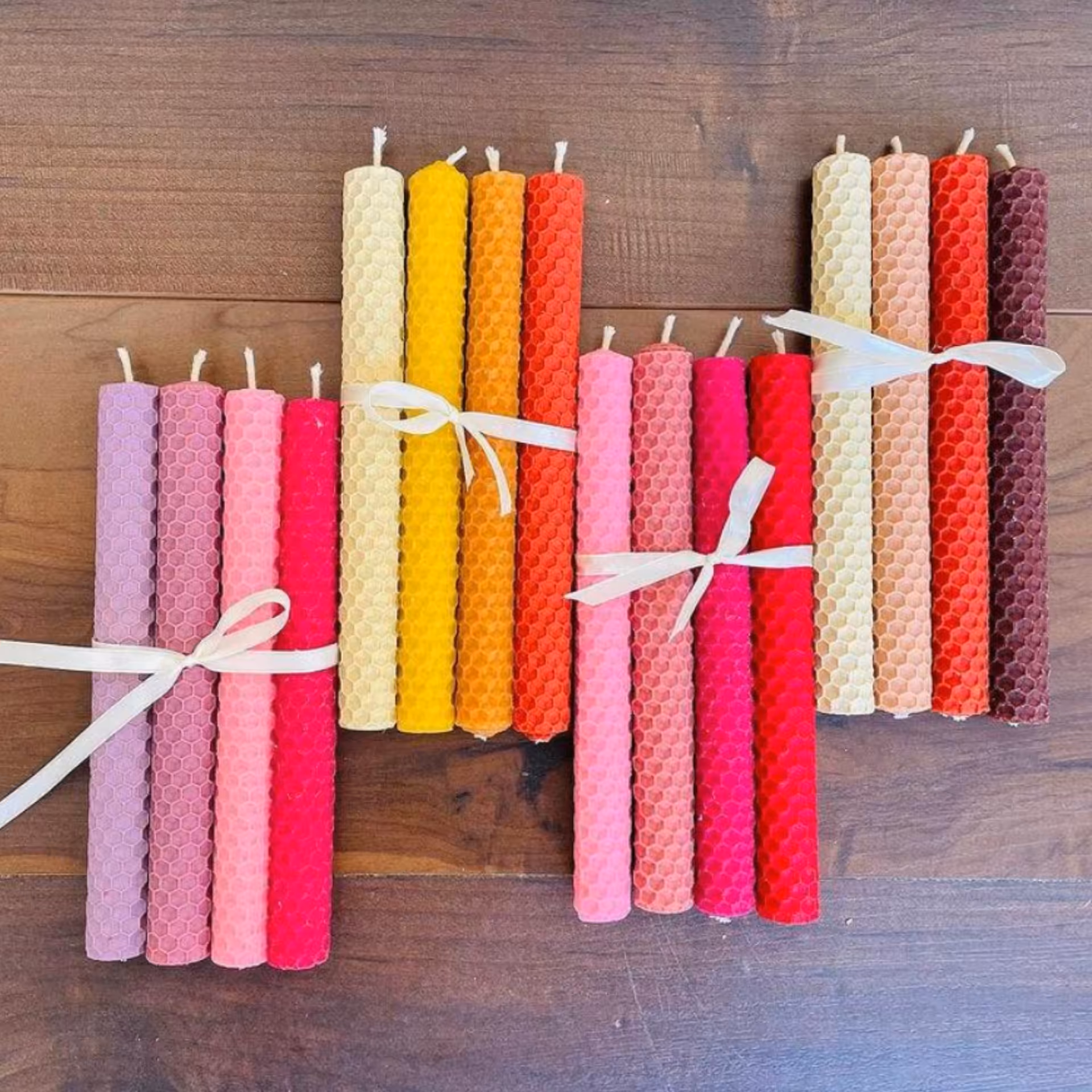 شمع موم عسلی(پک چهارتایی)