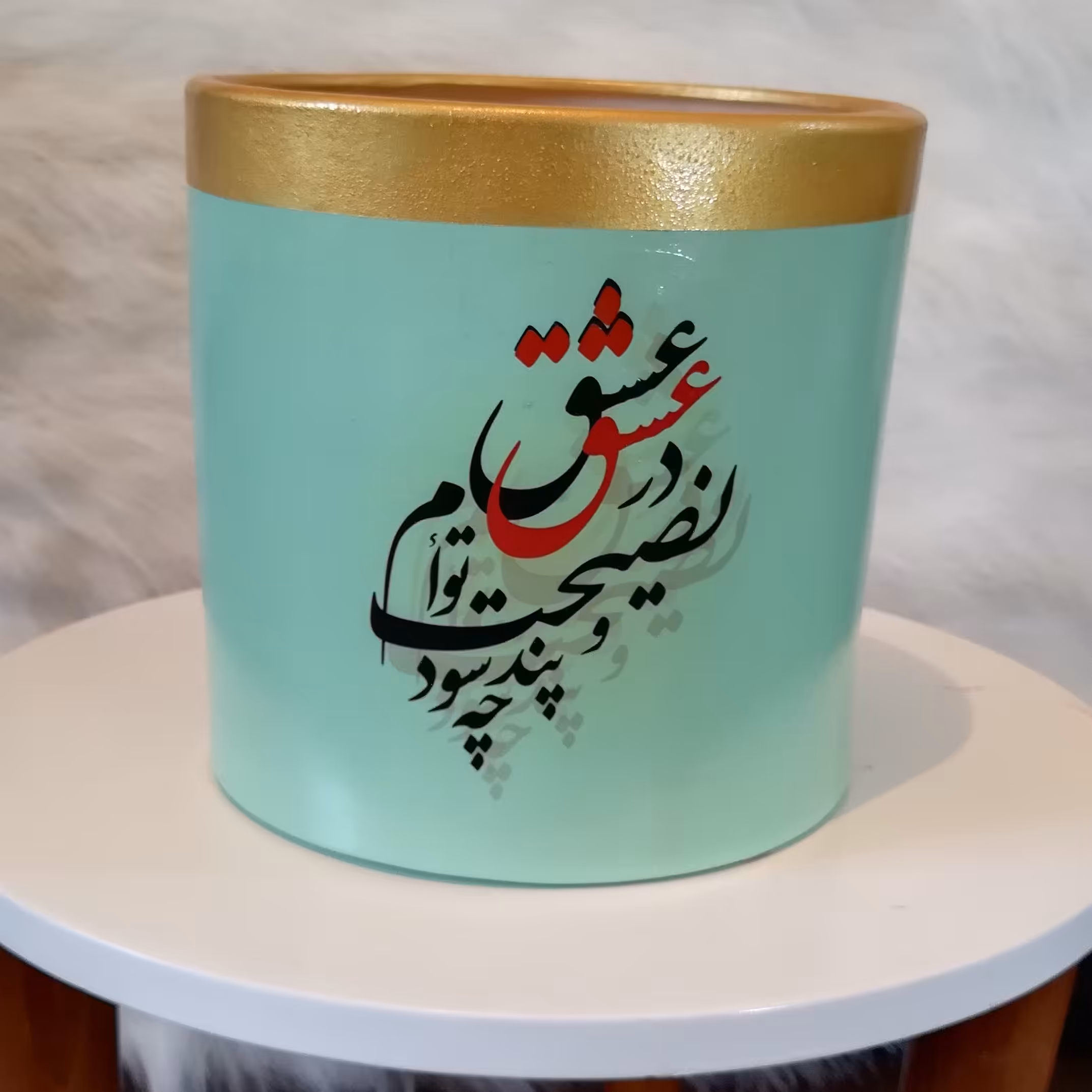 گلدان سفالی طرح خطاطی( سایز بزرگ)