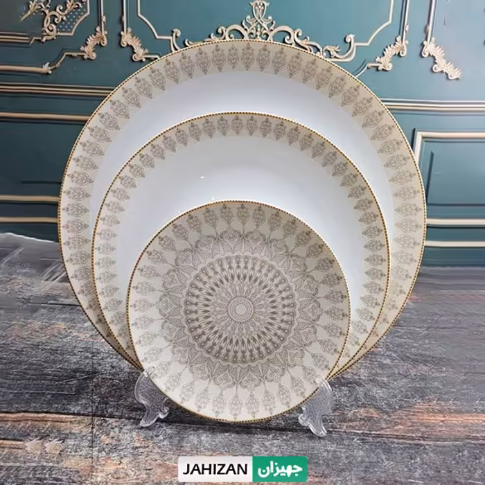 سرویس غذاخوری 28پارچه بست اپال طرح آریس