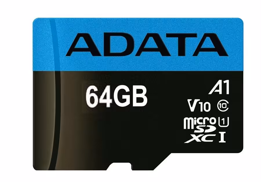 کارت حافظه میکرو اس دی ای دیتا پریمیر UHS-I A1 V10 100MBps با ظرفیت 64 گیگابایت