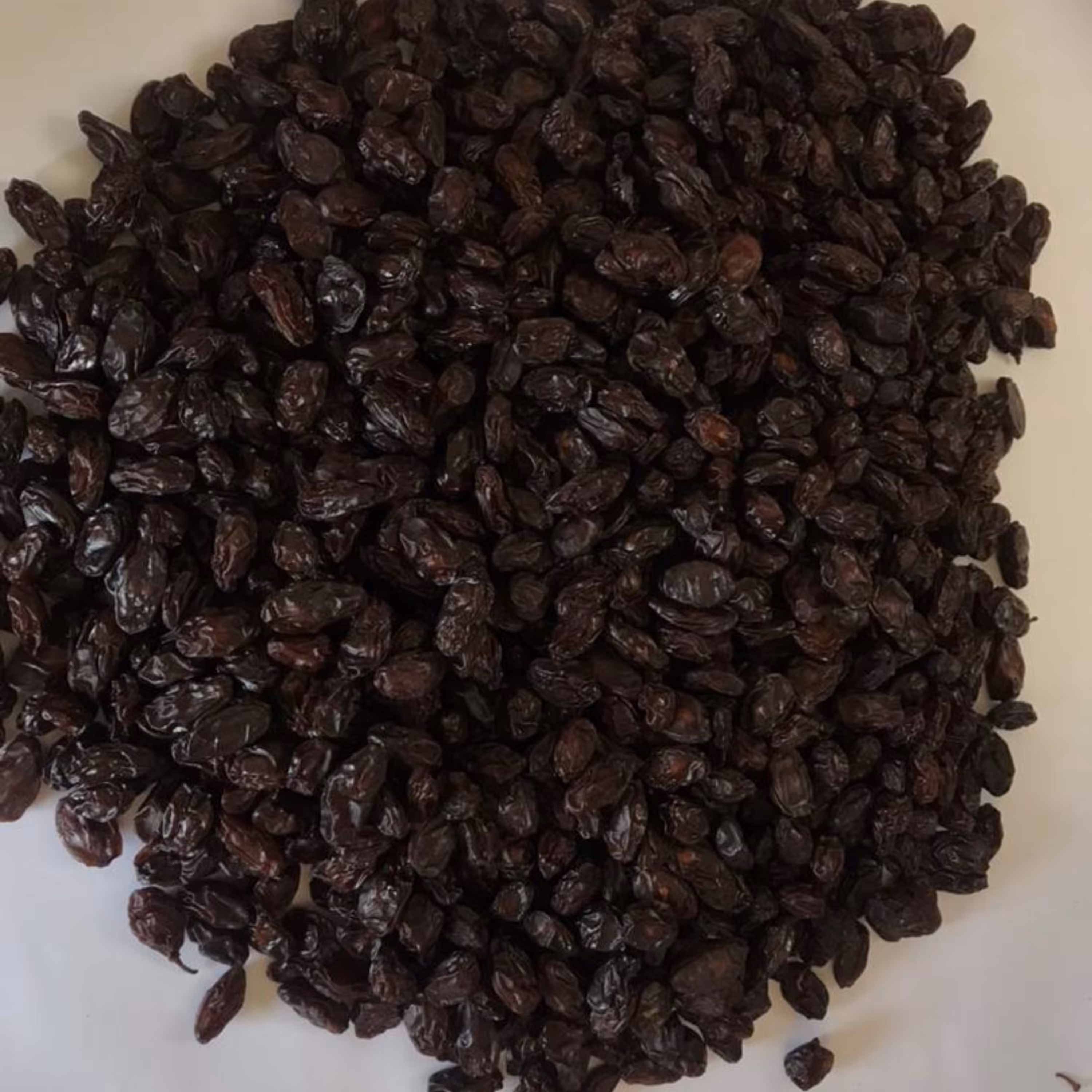 مویز قهوه ای تمیز و شسته شده، خشک شده در دستگاه بسیار خوشمزه و لذیذ مناسب استفاده در آجیل و جایگزین مناسبی برای قندها و