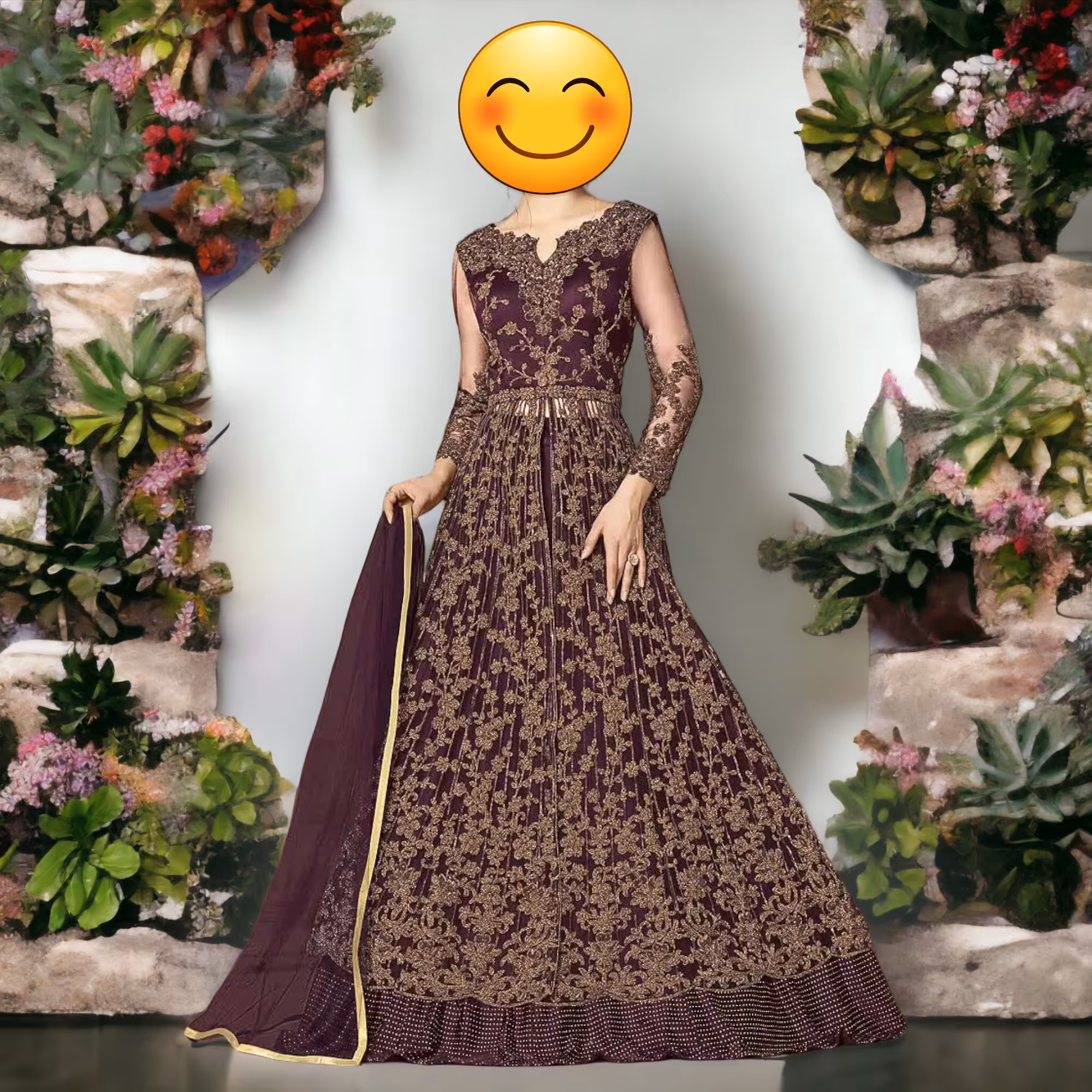 لباس هندی برش خورده 3021 فقط فروش آنلاین 